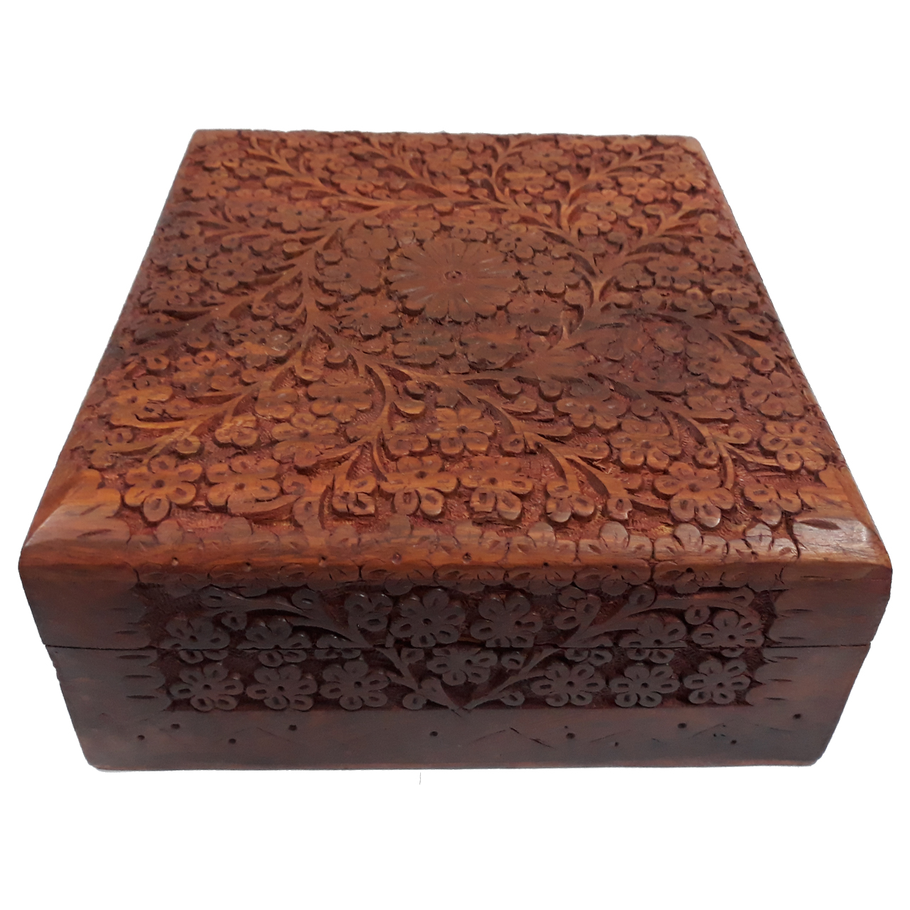جعبه چوبی منبت کاری هندی مدل 1016-K