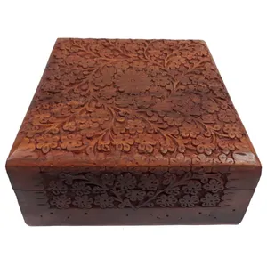 جعبه چوبی منبت کاری هندی مدل 1016-K