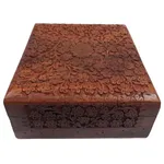 جعبه چوبی منبت کاری هندی مدل 1016-K