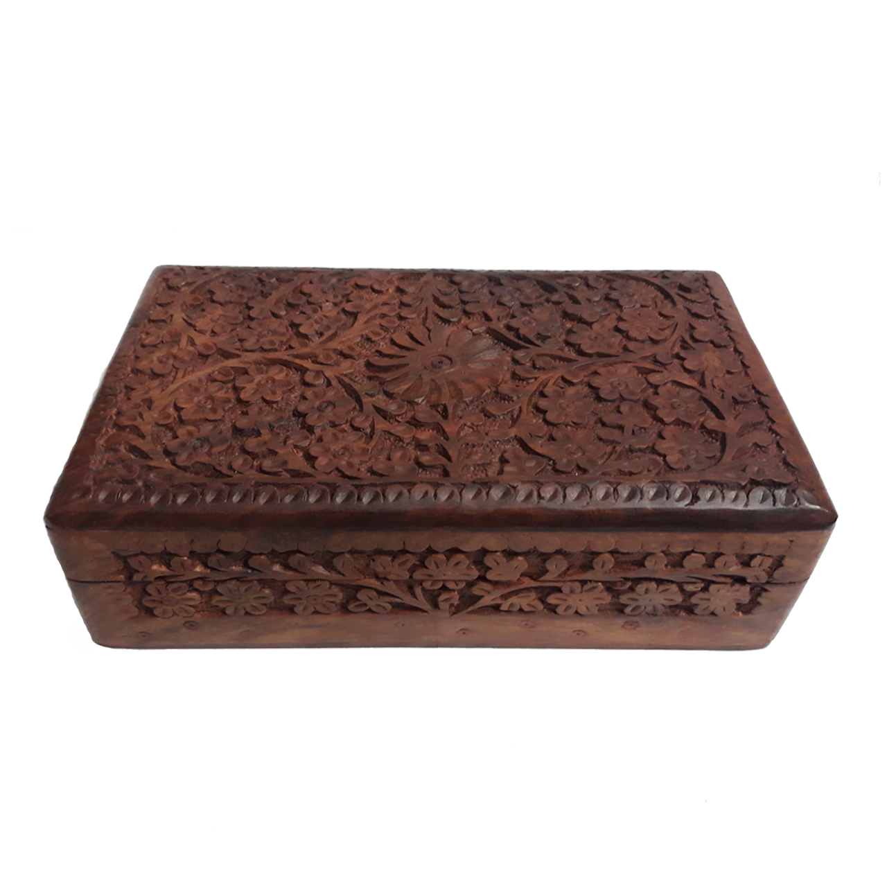 جعبه چوبی منبت کاری هندی مدل 1019-K