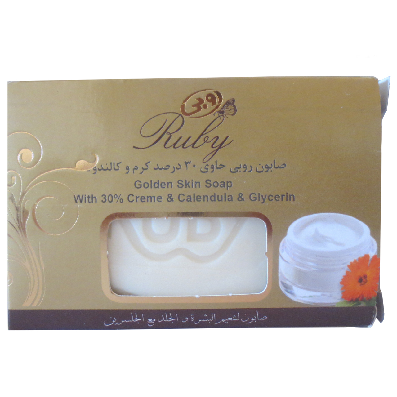 صابون روبی مدل Cream & Calendula وزن 110 گرم 
