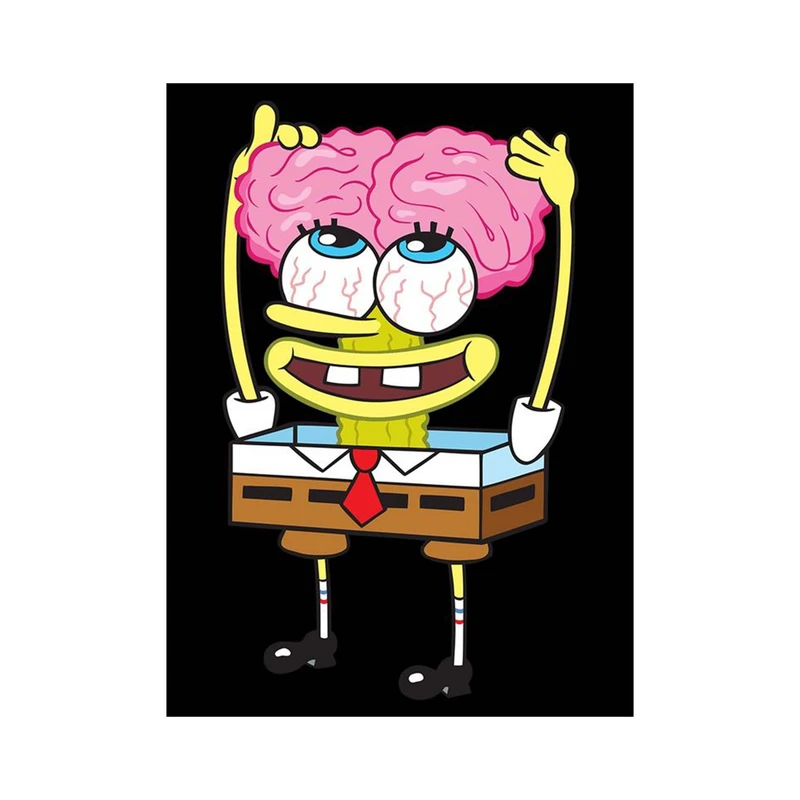 استیکر لپ تاپ و موبایل مدل انیمیشن طرح باب اسفنجی شلوار مکعبی SpongeBob SquarePants کد 1730