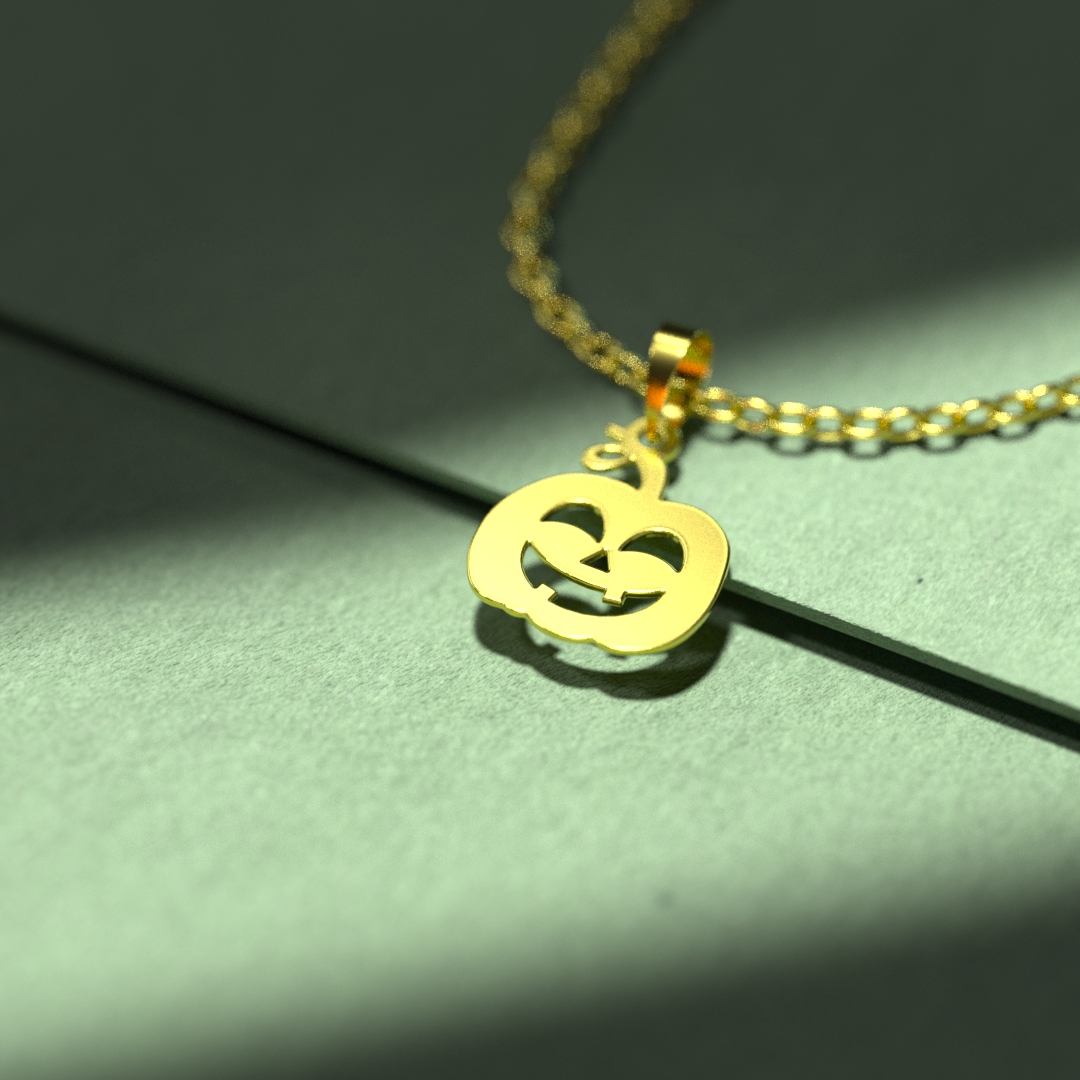 گردنبند طلا 18 عیار زنانه مدوپد مدل هالووین کد G3-1-1171