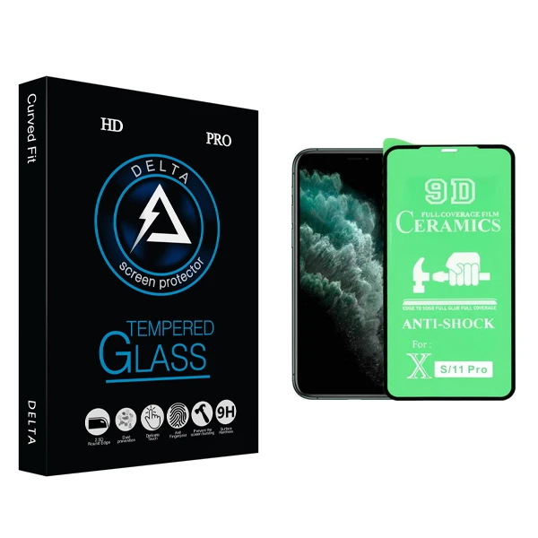 محافظ صفحه نمایش دلتا مدل HD مناسب برای گوشی موبایل اپل iphone11 Pro