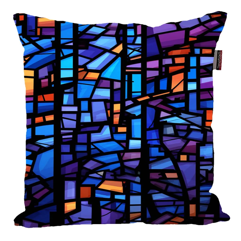 کوسن پاد آفرین مدل فانتزی رنگی سنگی آجری کد p951