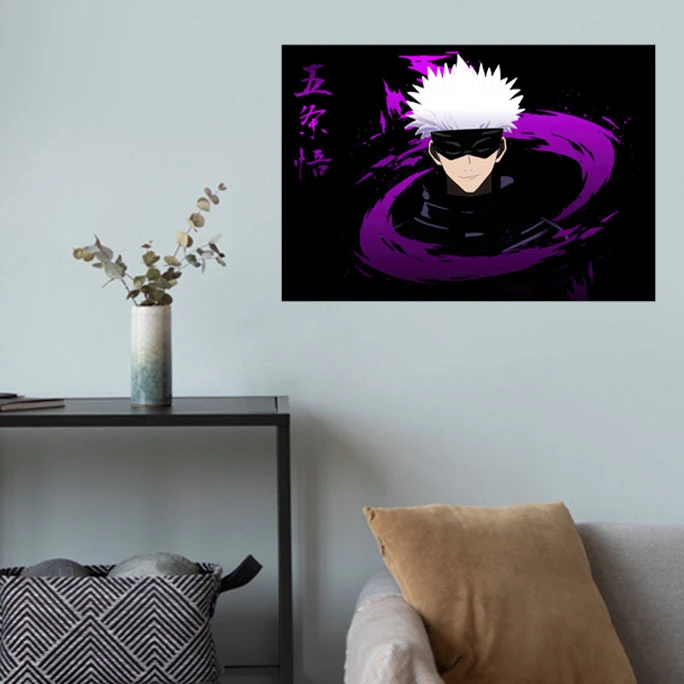 پوستر گوفی مدل گوجو ساتورو انیمه جوجوتسو کایسن طرح Gojo Satoru Jujutsu Kaisen Anime JJK کد BLK85