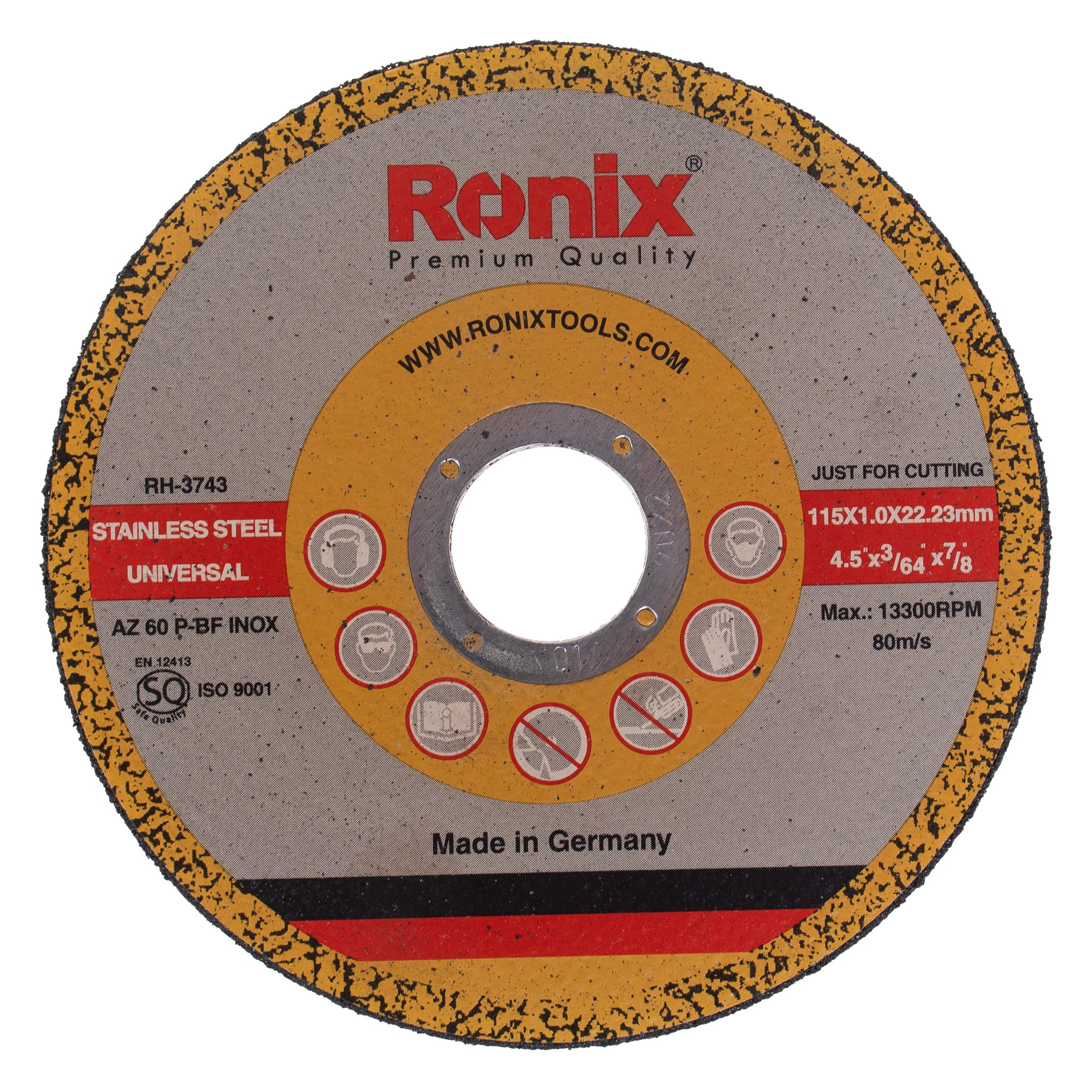 سنگ برش استيل رونيکس مدل RH-3743 سنگ برش استيل رونيکس مدل RH-3743