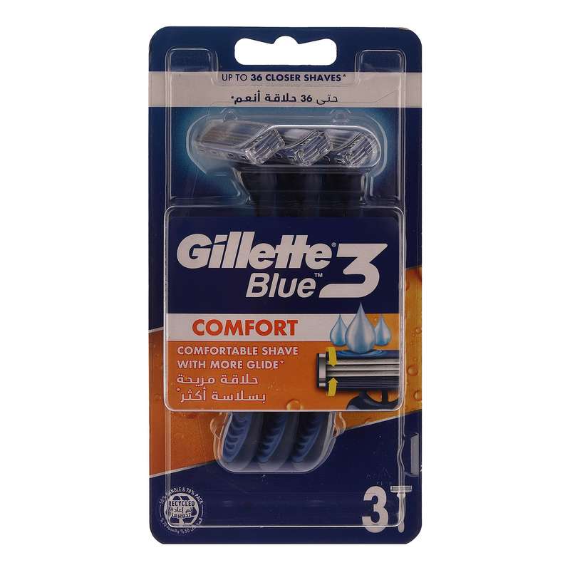 خود تراش ژیلت مدل BLUE3 COMFORT بسته 3 عددی خود تراش ژیلت مدل BLUE3 COMFORT بسته 3 عددی