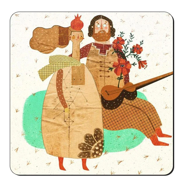 	 زیر لیوانی طرح عشاق کد nzl190