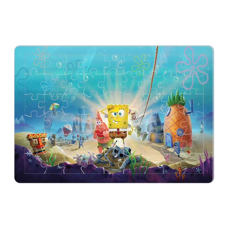 پازل 54 تکه هومرو مدل PL455 طرح انیمیشن باب اسفنجی پاتریک