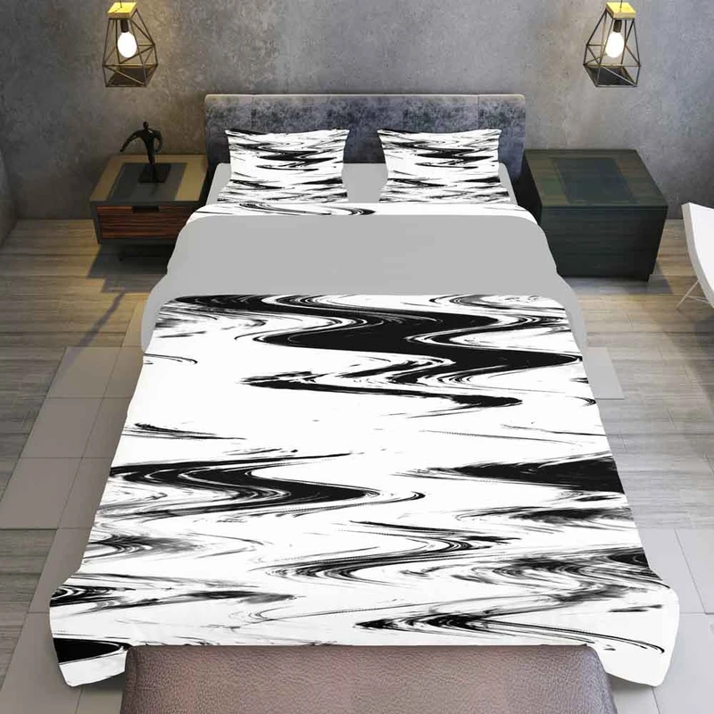 سرویس روتختی مدل آبرنگی TXY789 تک نفره 5 تکه