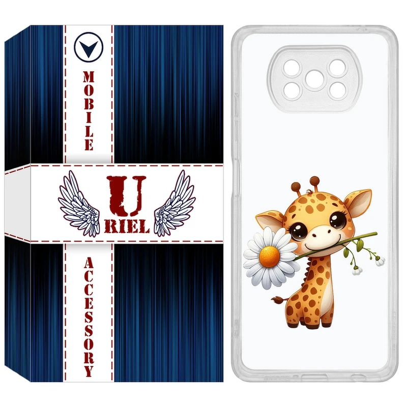 کاور یوریل مدل Clear کد 38 طرح زرافه مناسب برای گوشی موبایل شیائومی Poco X3 / X3 Pro / X3 NFC