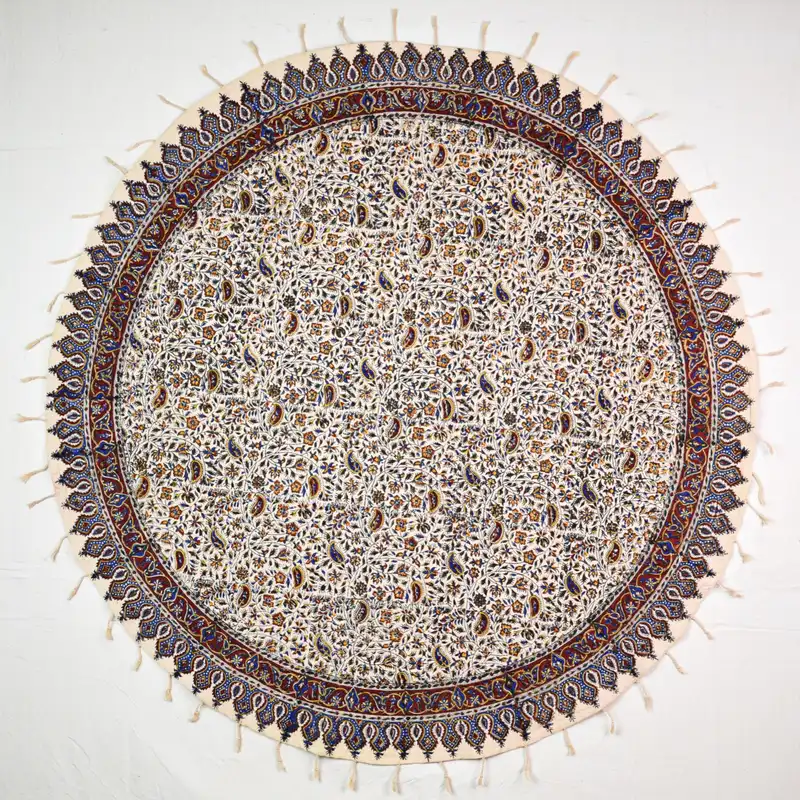 رومیزی قلمکار قلمکار صدر مدل بادومی