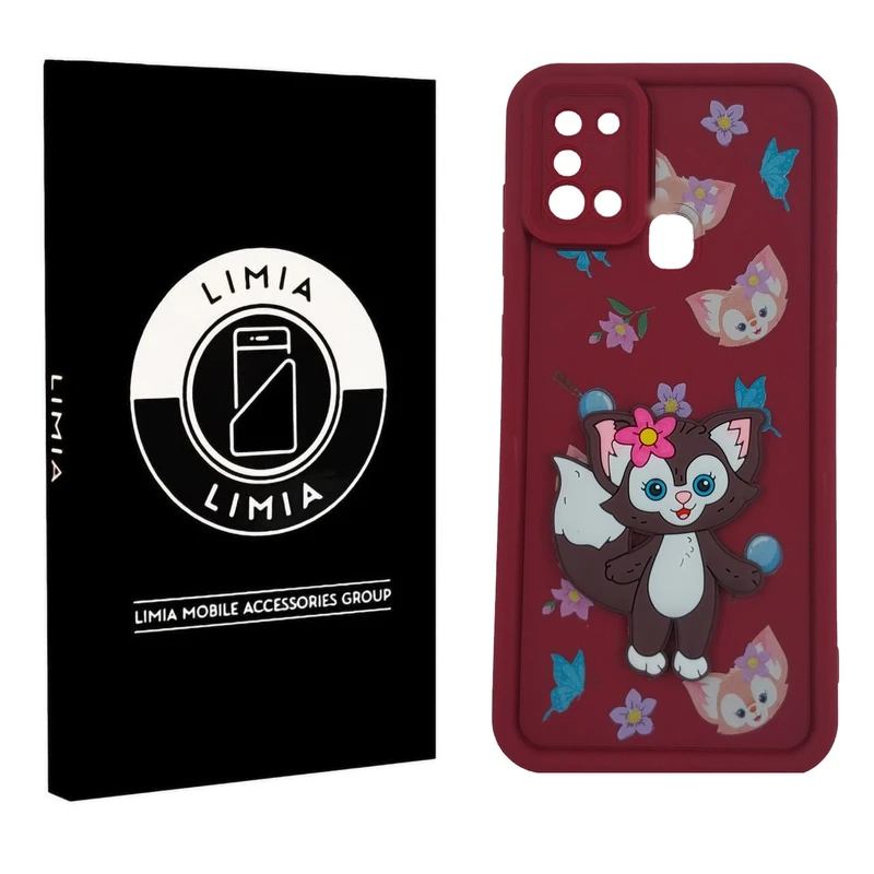 کاور لیمیا مدل سولید لنزدار طرح عروسکی برجسته مناسب برای گوشی موبایل سامسونگ Galaxy A21s