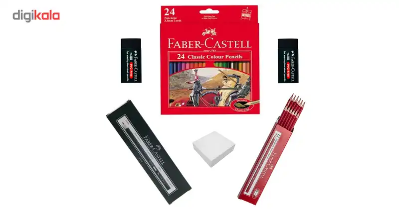 بسته 6 عددی نوشت افزار فابر کاستل مدل مهر