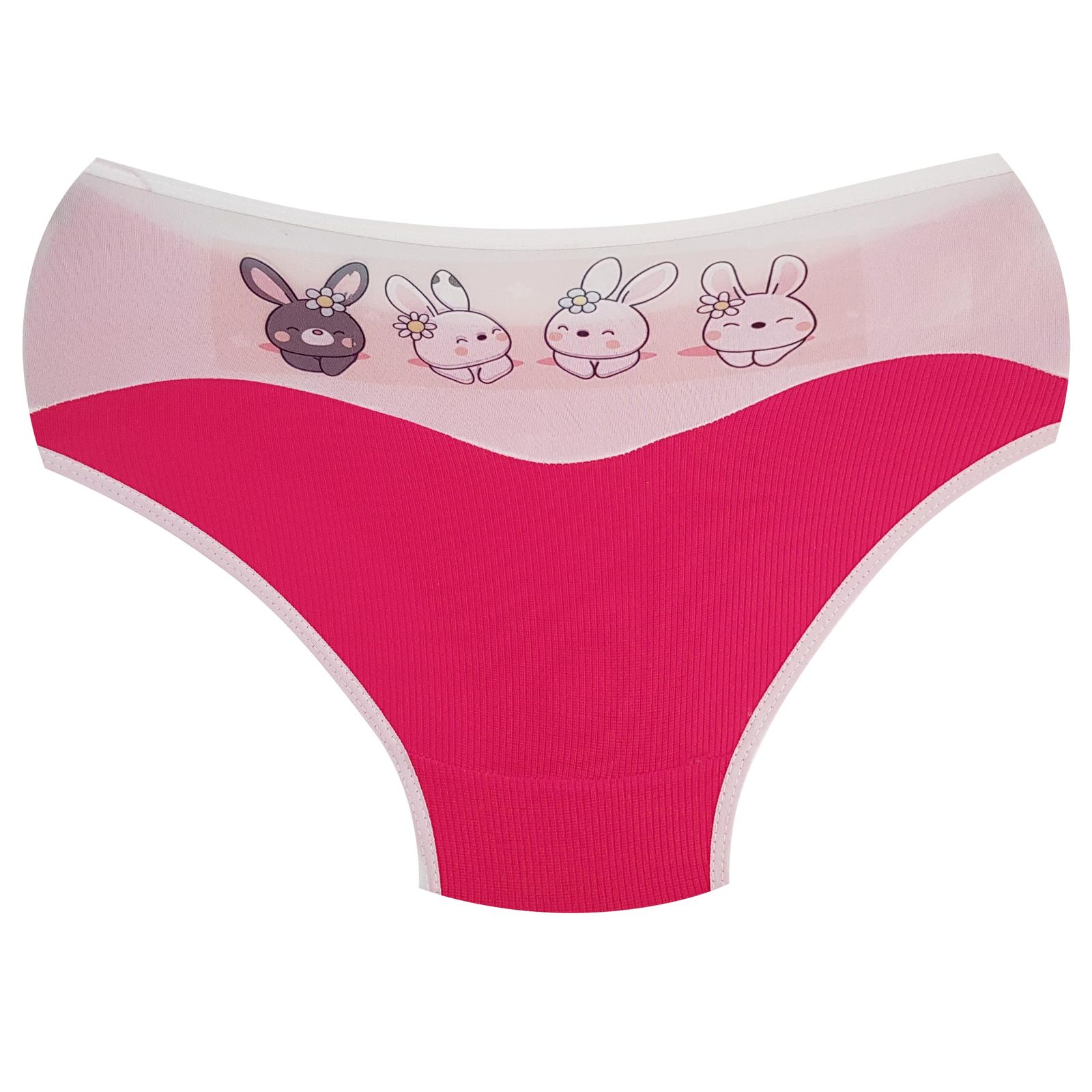 ست شورت و نیم تنه دخترانه ماییلدا مدل پددار خرگوش خندان کد 5164-7 رنگ سرخابی - - 4