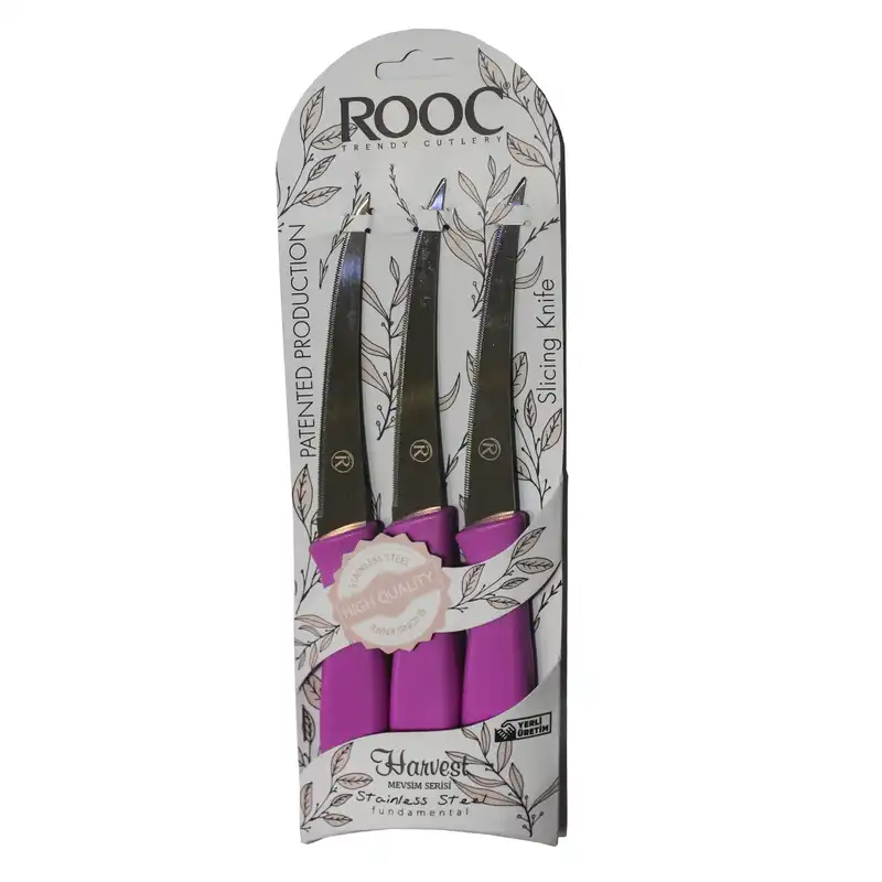 چاقو میوه خوری راک بسته 3 عددی