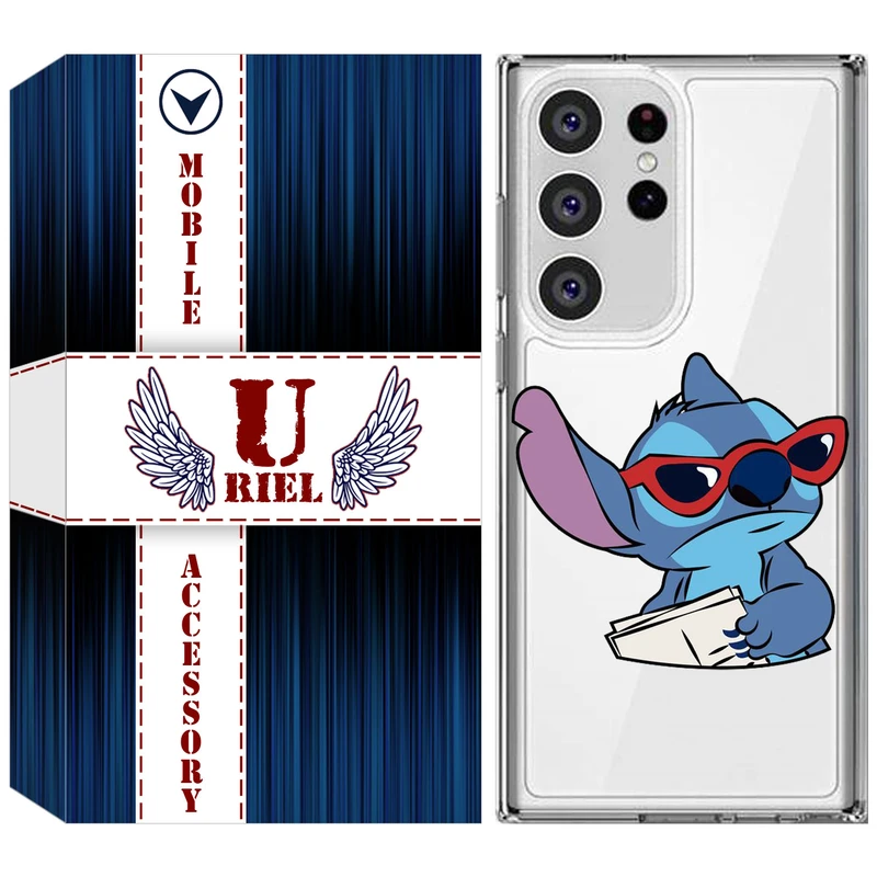 کاور یوریل مدل Clear کد 69 طرح  استیچ مناسب برای گوشی موبایل سامسونگ Galaxy S23 Ultra