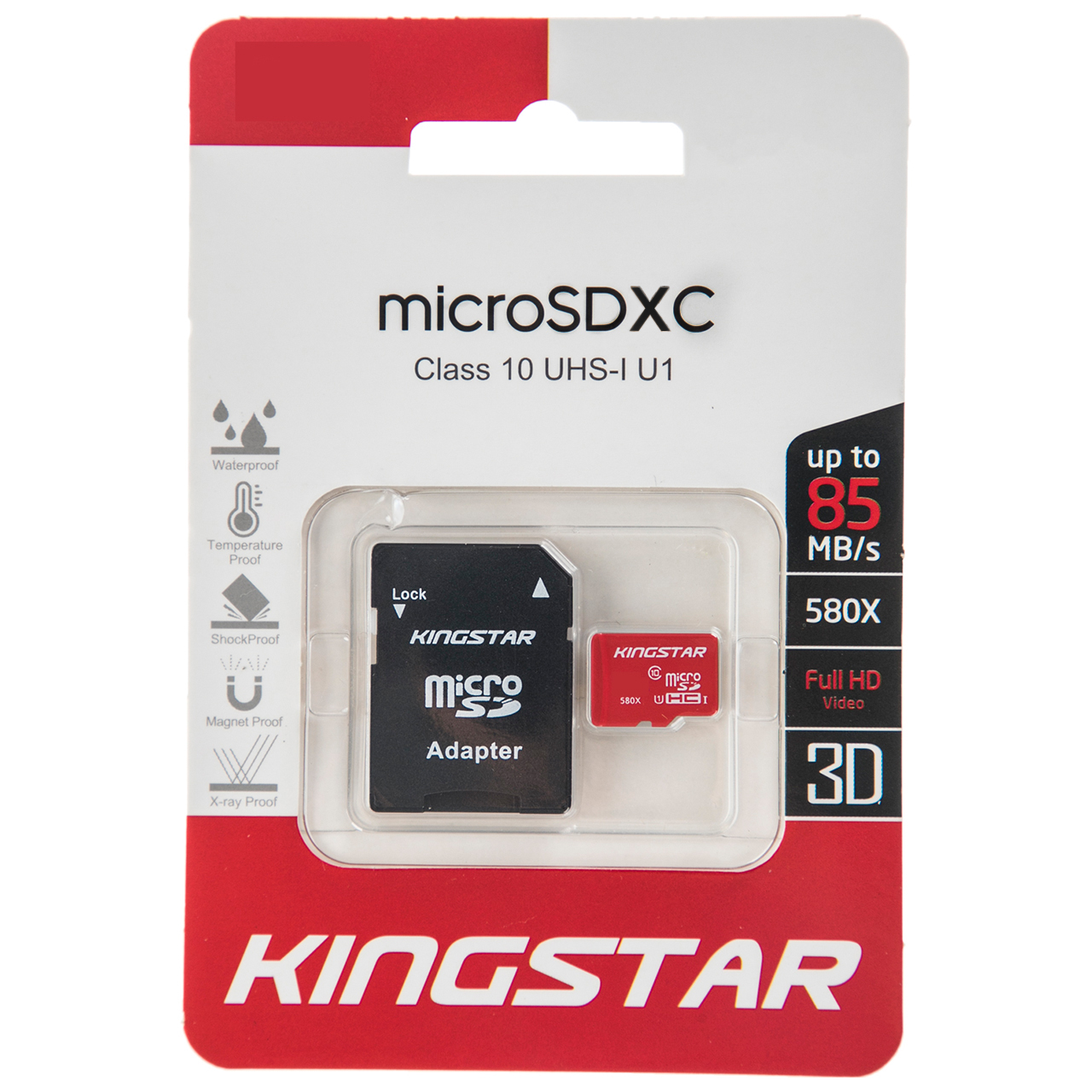 کارت حافظه microSDXC کینگ استار کلاس 10 استاندارد UHS-I U1 سرعت 85MBps همراه با آداپتور SD ظرفیت 128 گیگابایت