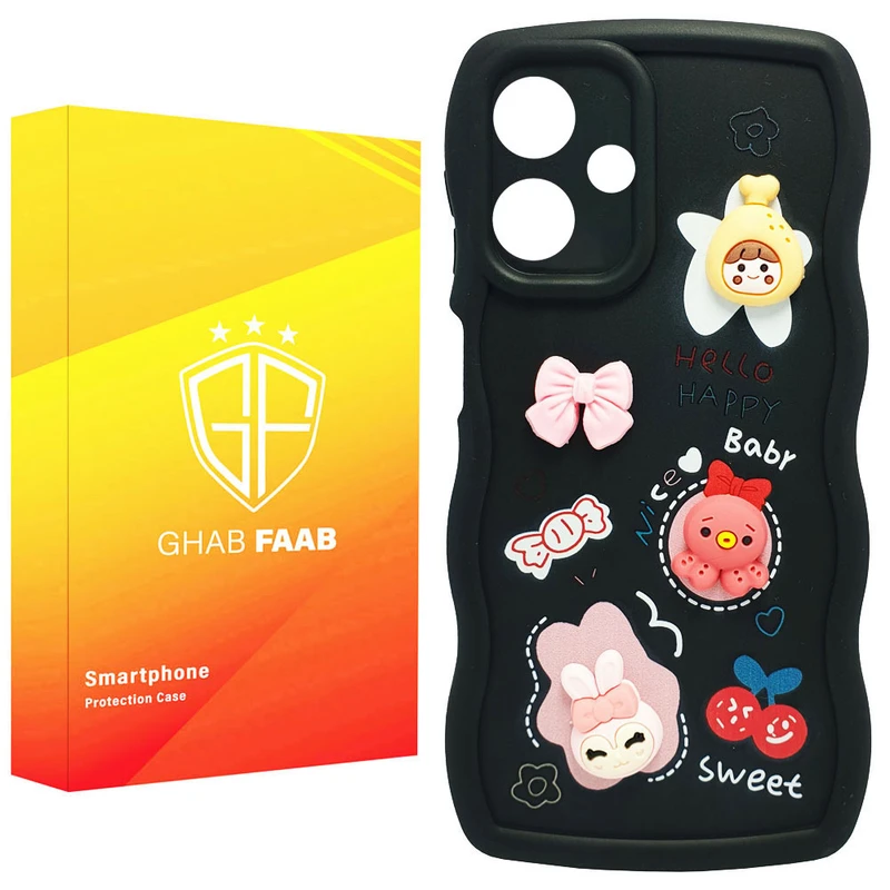 کاور قاب فاب طرح دخترانه مناسب برای گوشی موبایل سامسونگ Galaxy A05