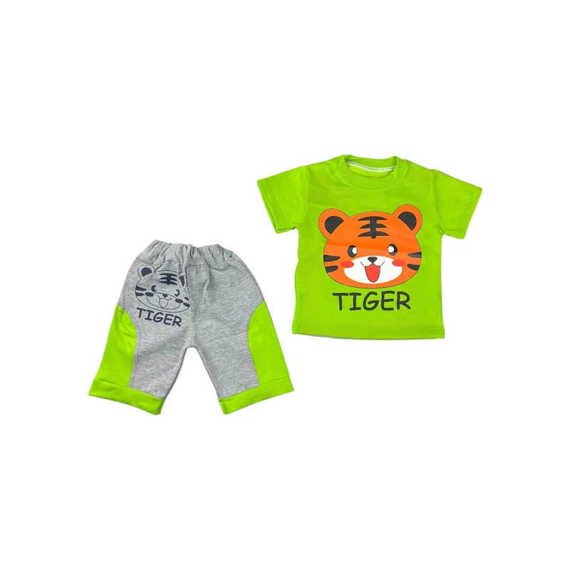 ست تی شرت و شلوارک پسرانه مدل PJ1022