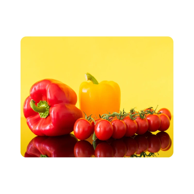 ماوس پد اطلس آبی طرح فلفل دلمه و گوجه فرنگی مدل T1855