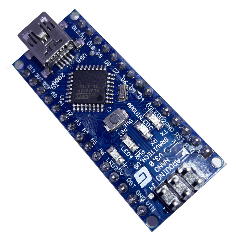 برد نانو  V3.0 باپردازنده مرکزی ATmega328 و  تراشه FT232RL  مدل مهندسیکاAD003-1