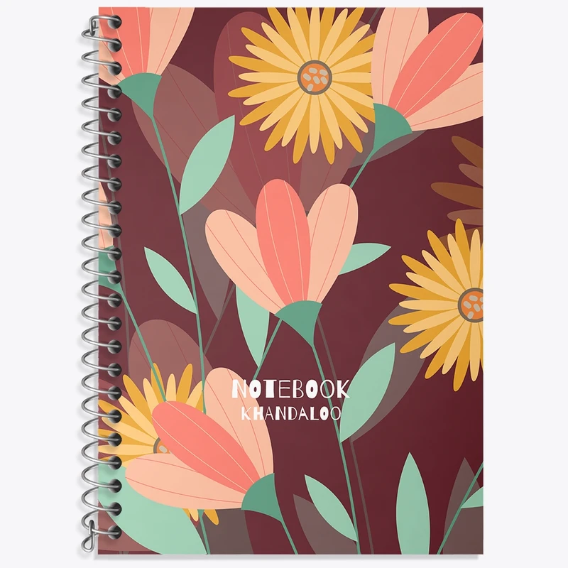 دفتر لغت 50 برگ خندالو طرح گل گلی کد N1185