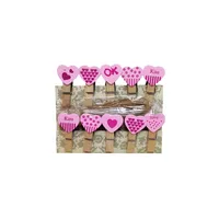 گیره عکس کلاوس طرح قلب کد Heart-42 مجموعه 10 عددی