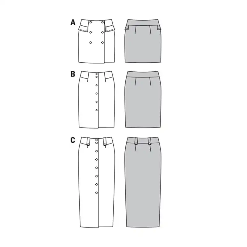 الگو خیاطی دامن زنانه بوردا استایل کد 6902 سایز 34 تا 48 متد مولر