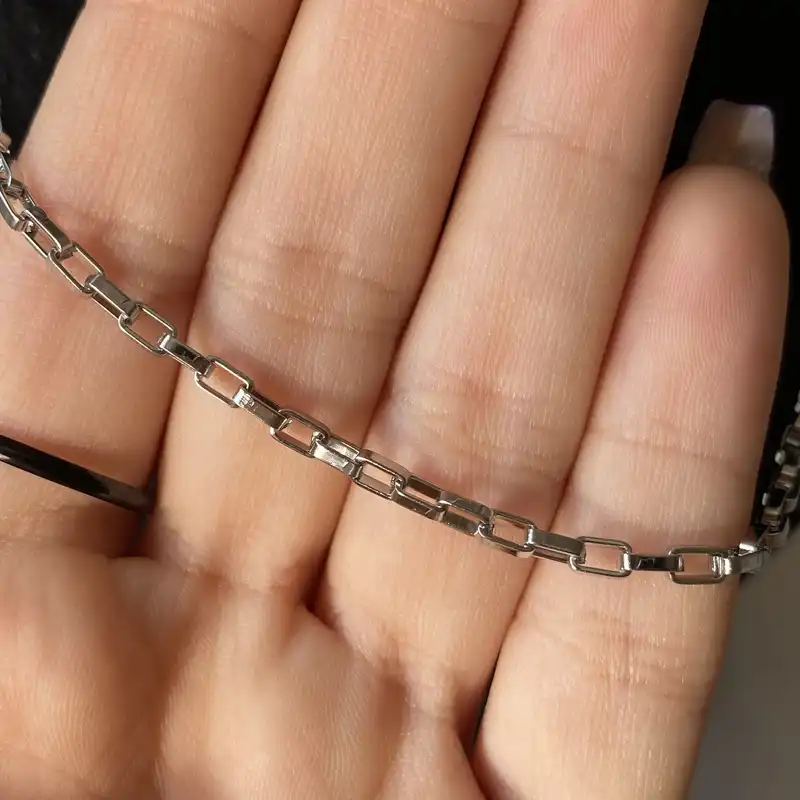 زنجیر زنانه استینلس استیل مدل کابلی کد k11