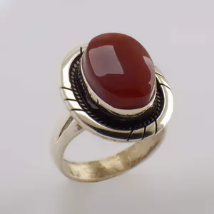 انگشتر نقره زنانه مدل عقیق کد 45