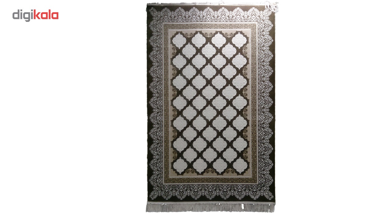 فرش ماشینی فرش کاسپین کد 4080 زمینه قهوه‌ای