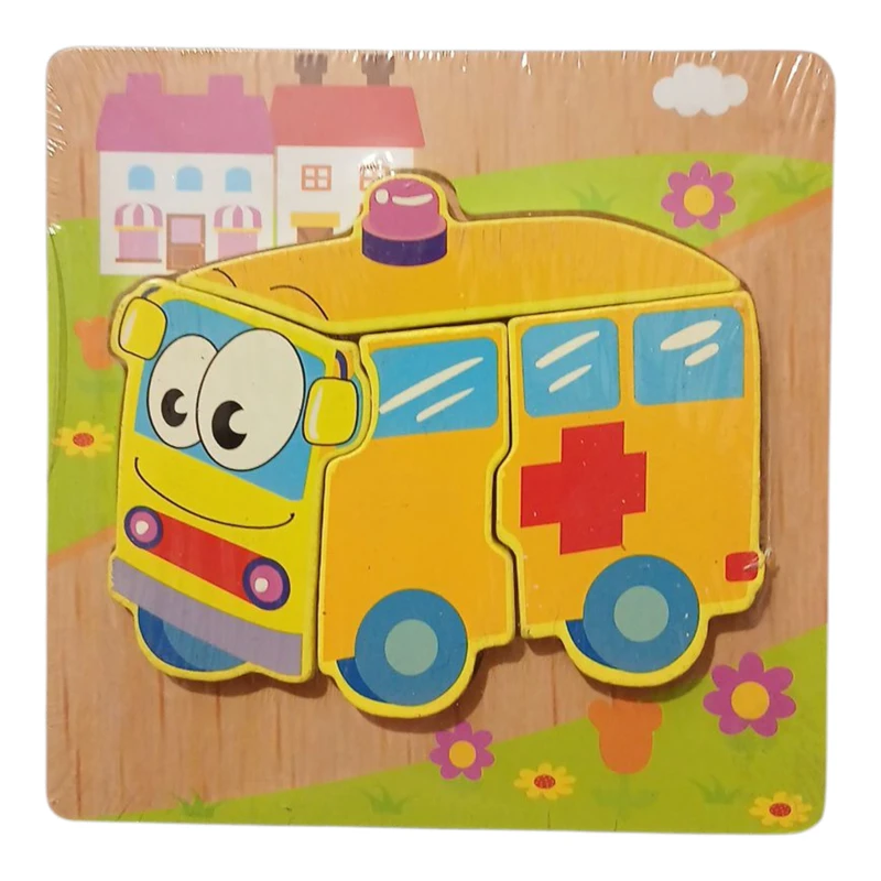 پازل آموزشی مدل برجسته طرح آمبولانس 