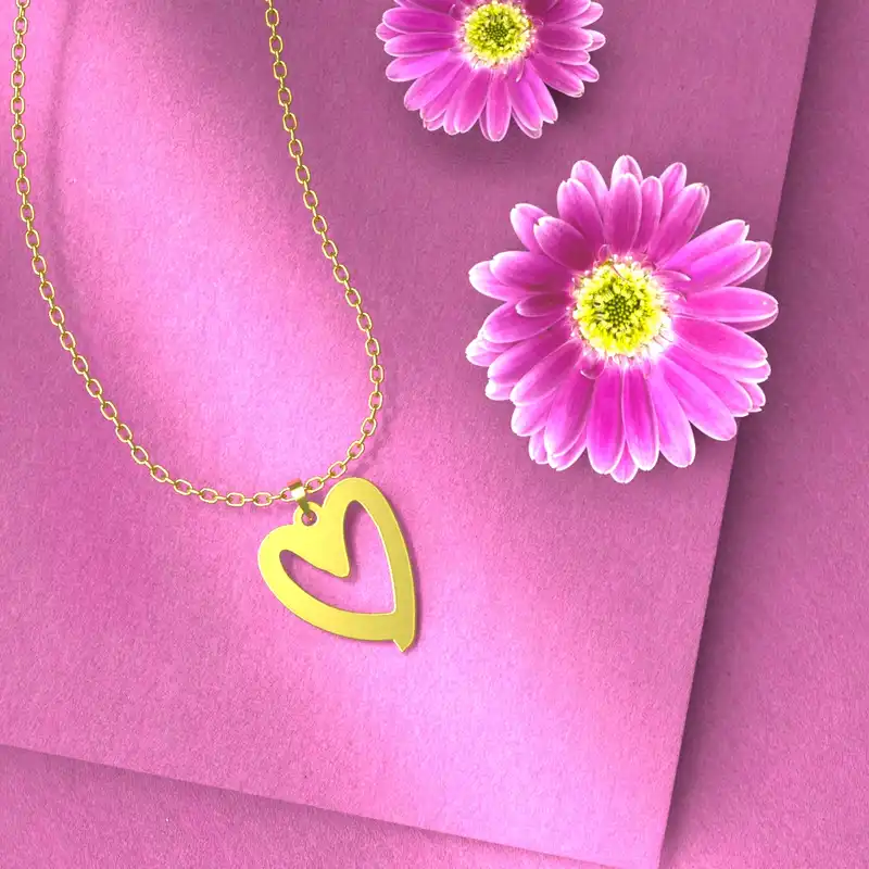 گردنبند طلا 18 عیار زنانه مدوپد مدل اسلیمی کد CA10837