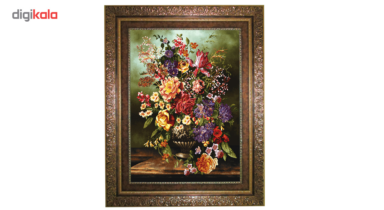 Naghsnegar Razavi machine-made Flower carpet tableau, code 452KC