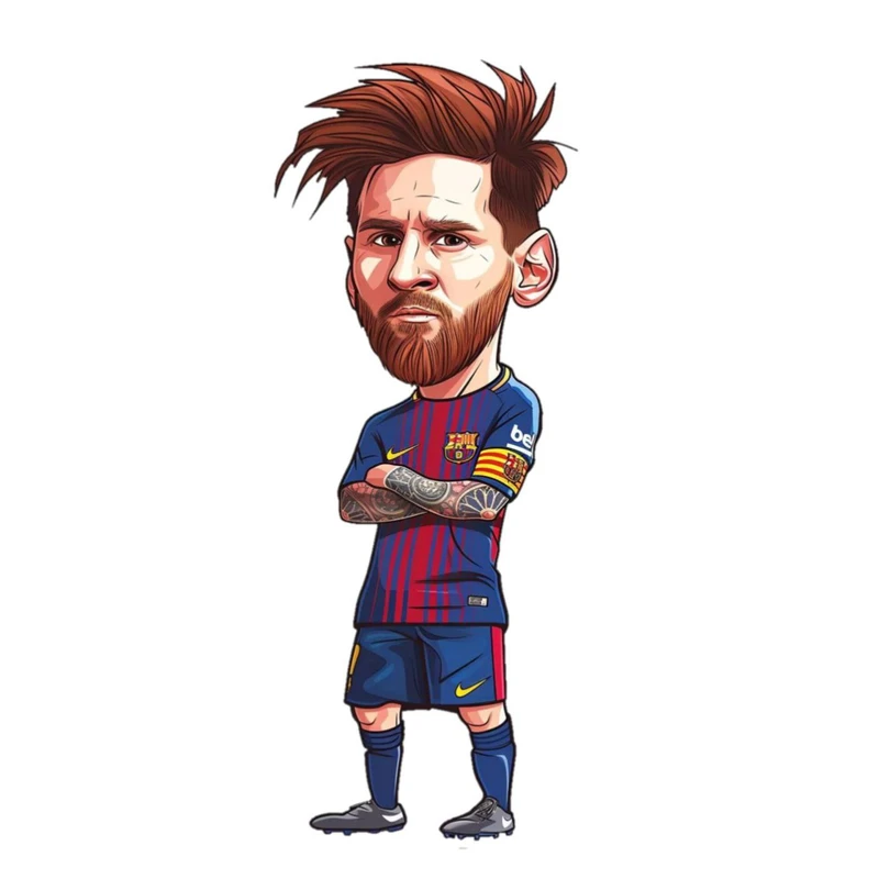 استیکر پارچه و لباس پاد آفرین مدل فوتبالی لیونل مسی کد 2661