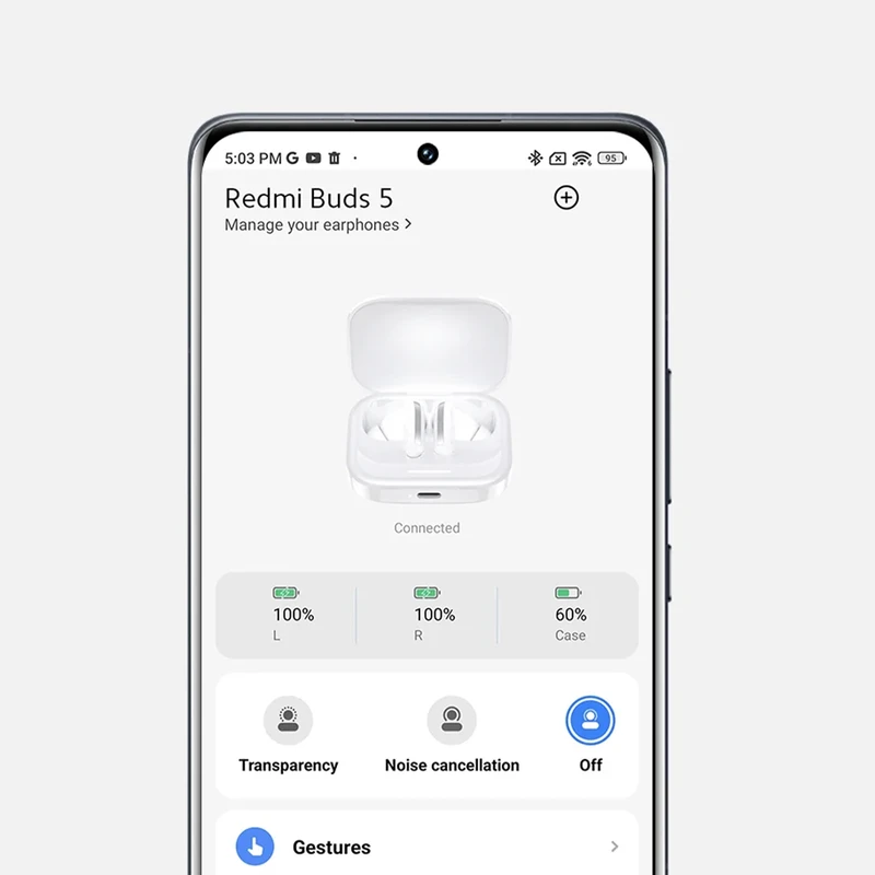 عکس شماره 17 : هدفون بلوتوثی شیائومی مدل redmi buds 5