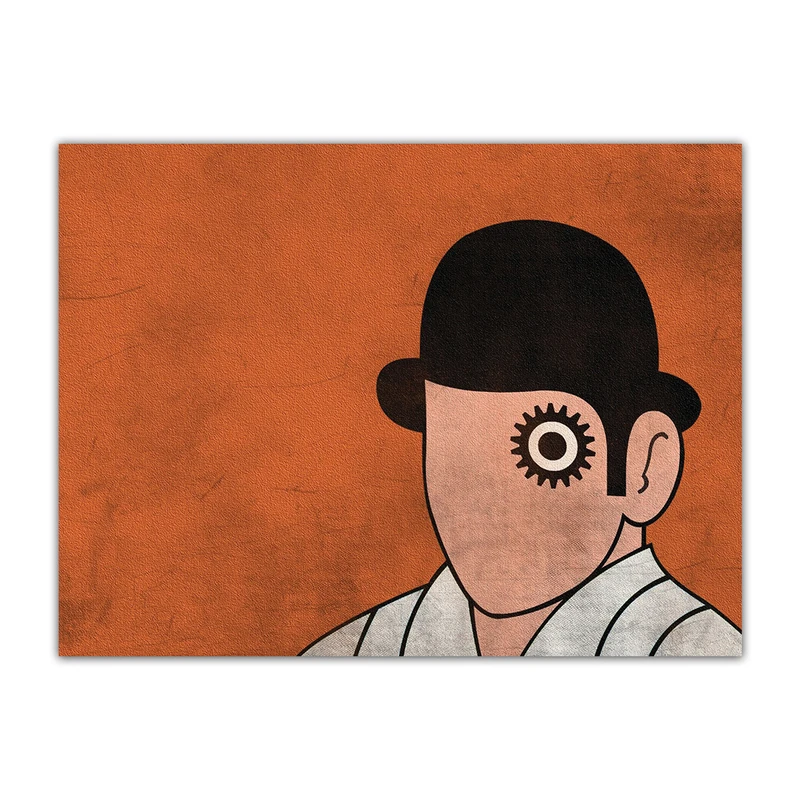 تابلو شاسی گالری آگاپه مدل H1 طرح Clockwork Orange