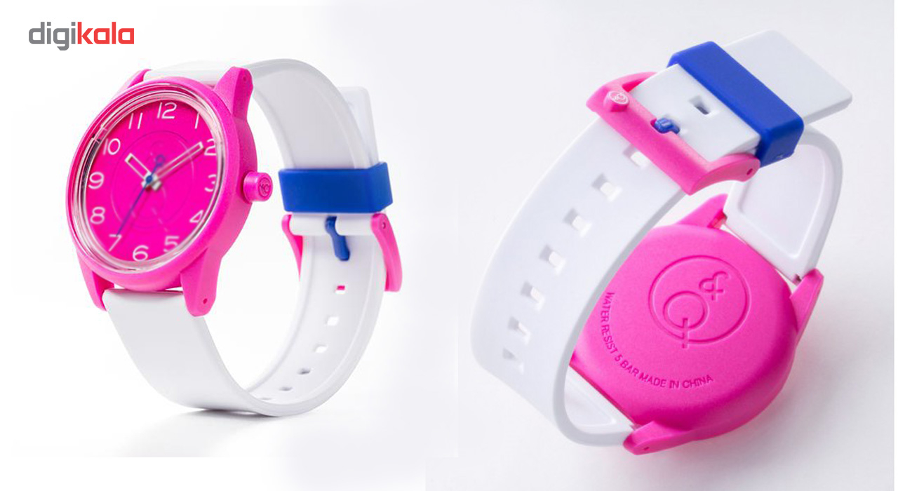 ساعت مچی عقربه‌ای کیو اند کیو  مدل سولار rp00jo47y به همراه دستمال مخصوص برند کلین واچ