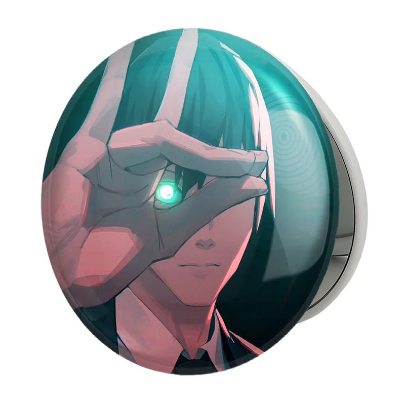 آینه جیبی خندالو طرح آکی انیمه مرد اره ای Chainsaw Man مدل تاشو کد 23213 