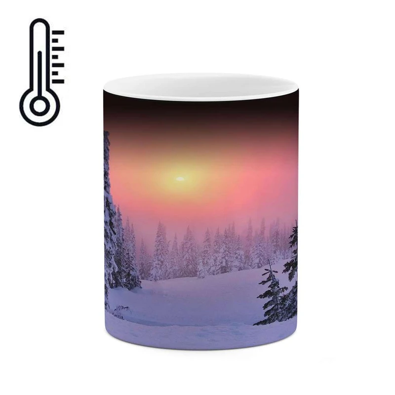 ماگ حرارتی کاکتی مدل منظره برفی کد mgh14851