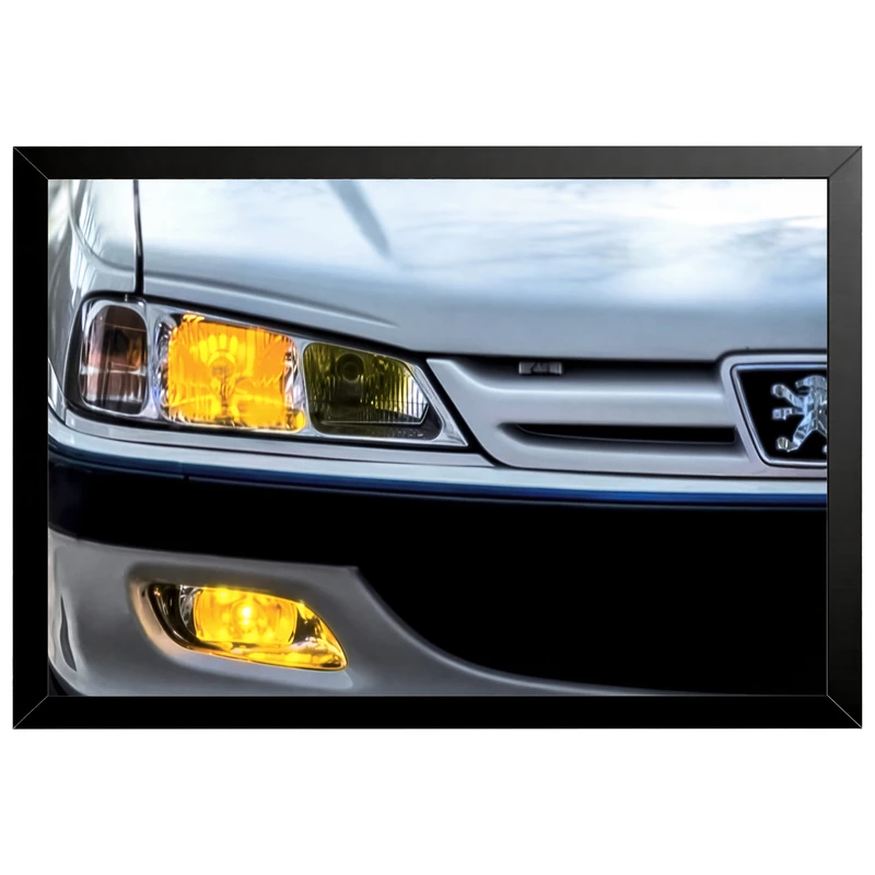 تابلو بکلیت طرح ماشین و خودرو پژو پارس (پرشیا) مدل B-po2183 فریم مشکی