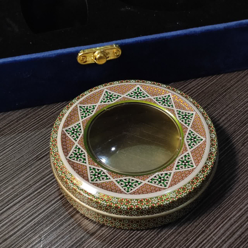  ظرف زعفران مدل کادویی به همراه هاون