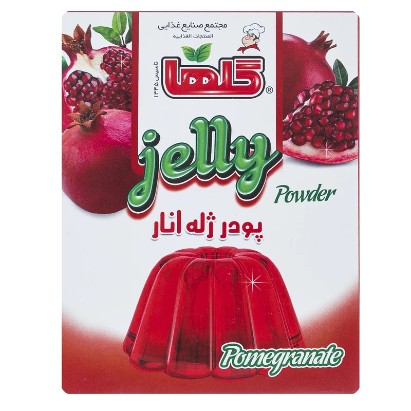 پودر ژله انار گلها مقدار 100 گرم