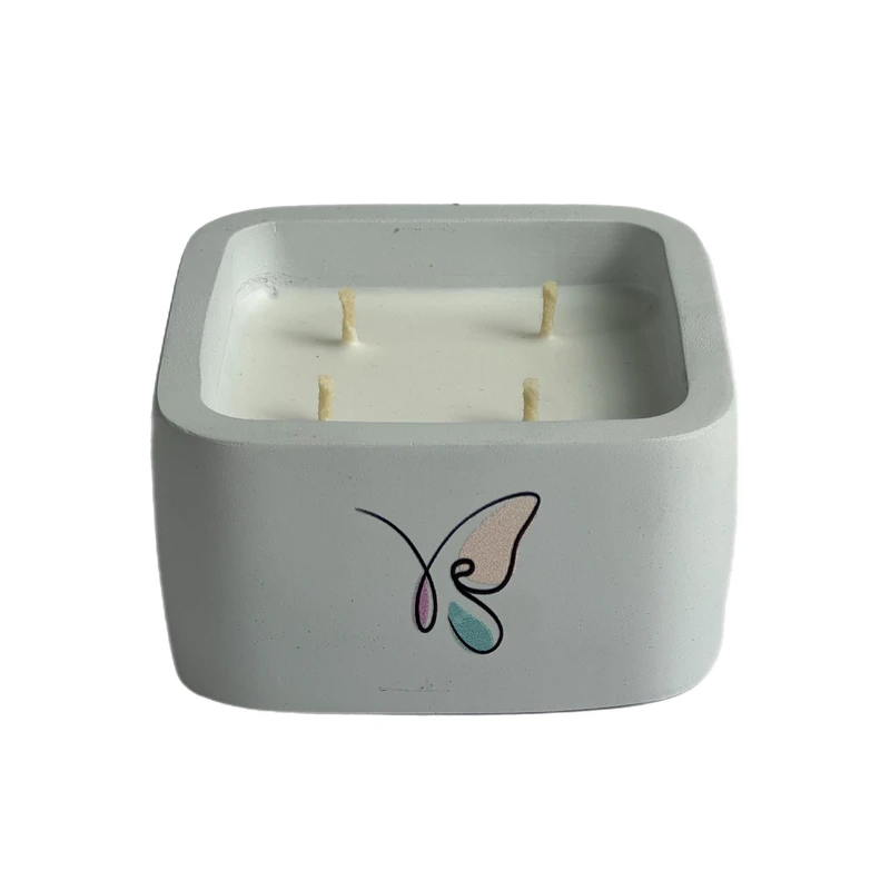 شمع لیوانی معطر مدل Butterfly 27 با رایحه قهوه زمان اتمام 10 ساعت