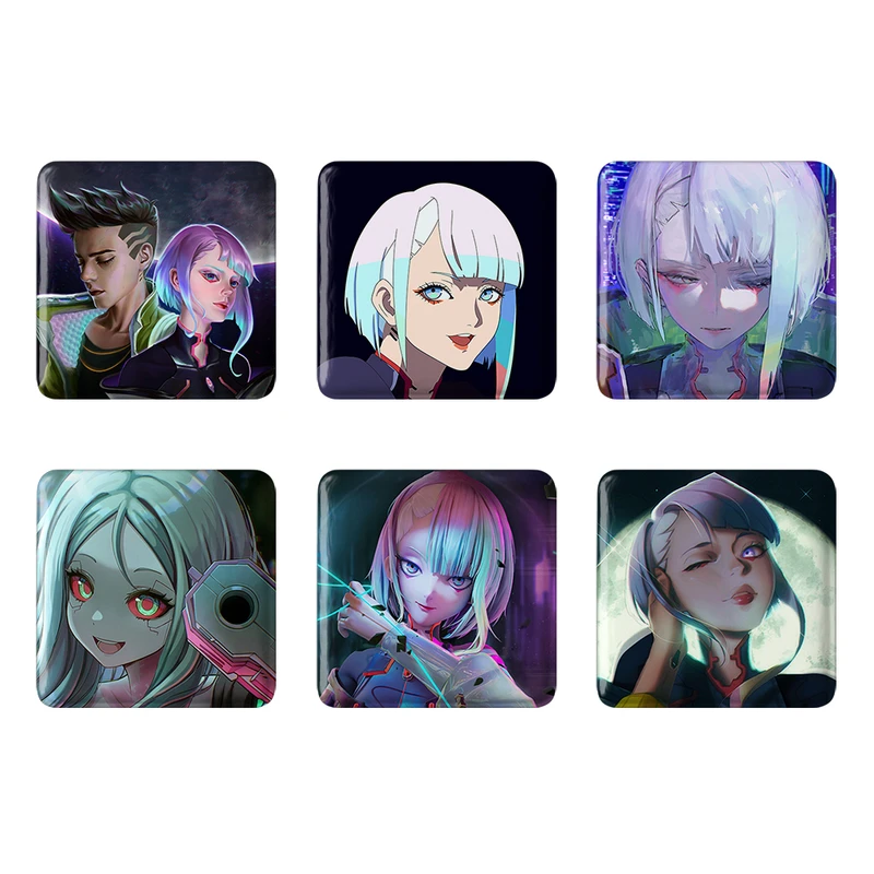 مگنت خندالو طرح انیمه سایبرپانک Cyberpunk کد 1501B مجموعه 6 عددی