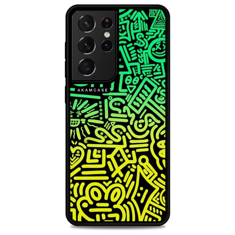 کاور آکام مدل AMC-WSGS21U-DOODLE16 مناسب برای گوشی موبایل سامسونگ Galaxy S21 Ultra