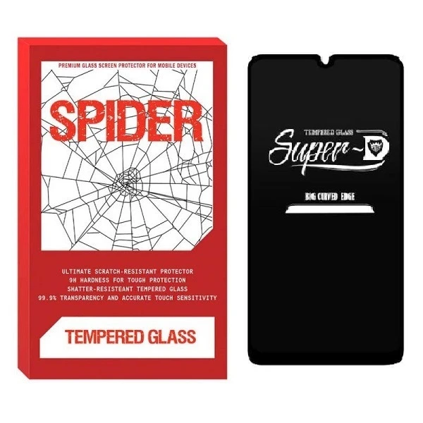 محافظ صفحه نمایش اسپایدر مدل SUPER-D مناسب برای گوشی موبایل شیائومی Redmi Note 9S
