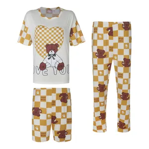 ست 3 تکه لباس راحتی زنانه مدل تدی لاو